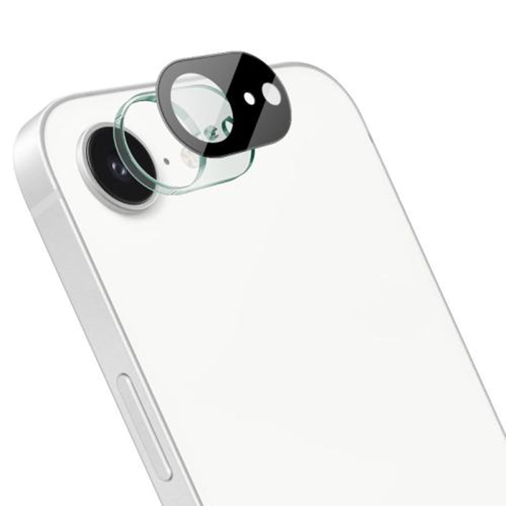 Pellicola protettiva per fotocamera posteriore Techsuit per Apple iPhone 17e / 16e, vetro temperato, nero