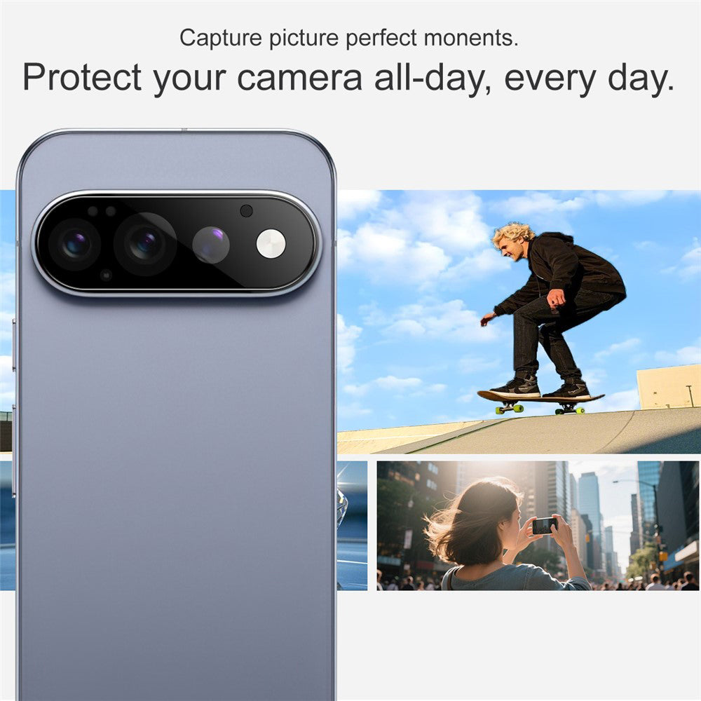 Pellicola protettiva per fotocamera posteriore Techsuit per Google Pixel 11 Pro, vetro temperato, nero