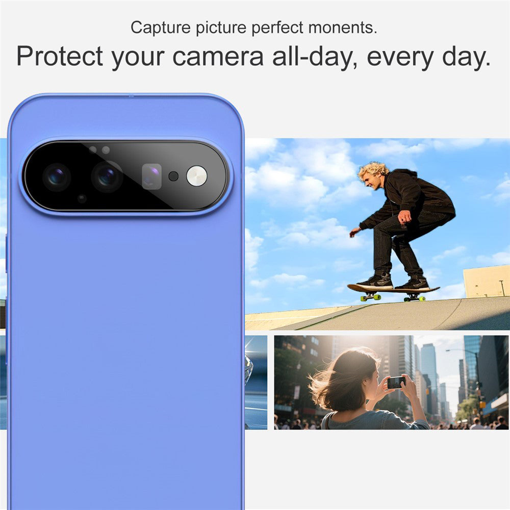 Pellicola protettiva per fotocamera posteriore Techsuit per Google Pixel 11, vetro temperato, nero