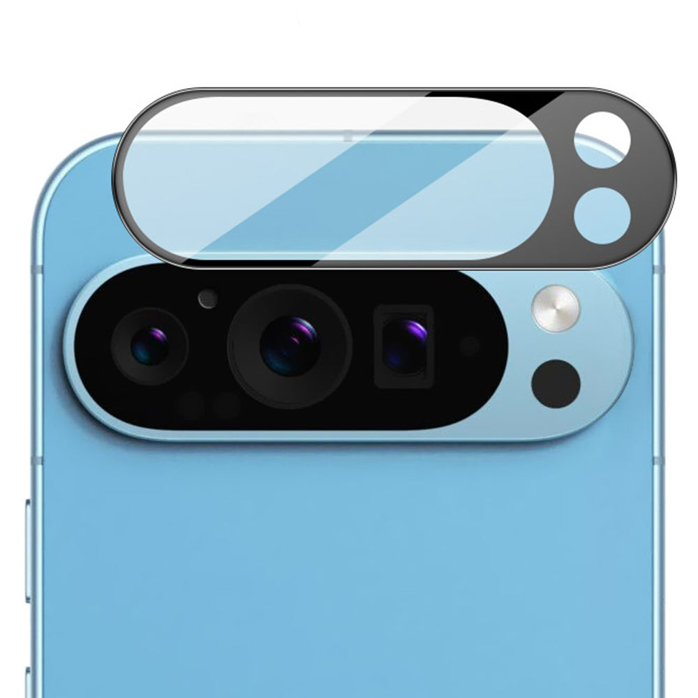 Pellicola protettiva per fotocamera posteriore Techsuit per Google Pixel 9 Pro XL, vetro temperato, nero