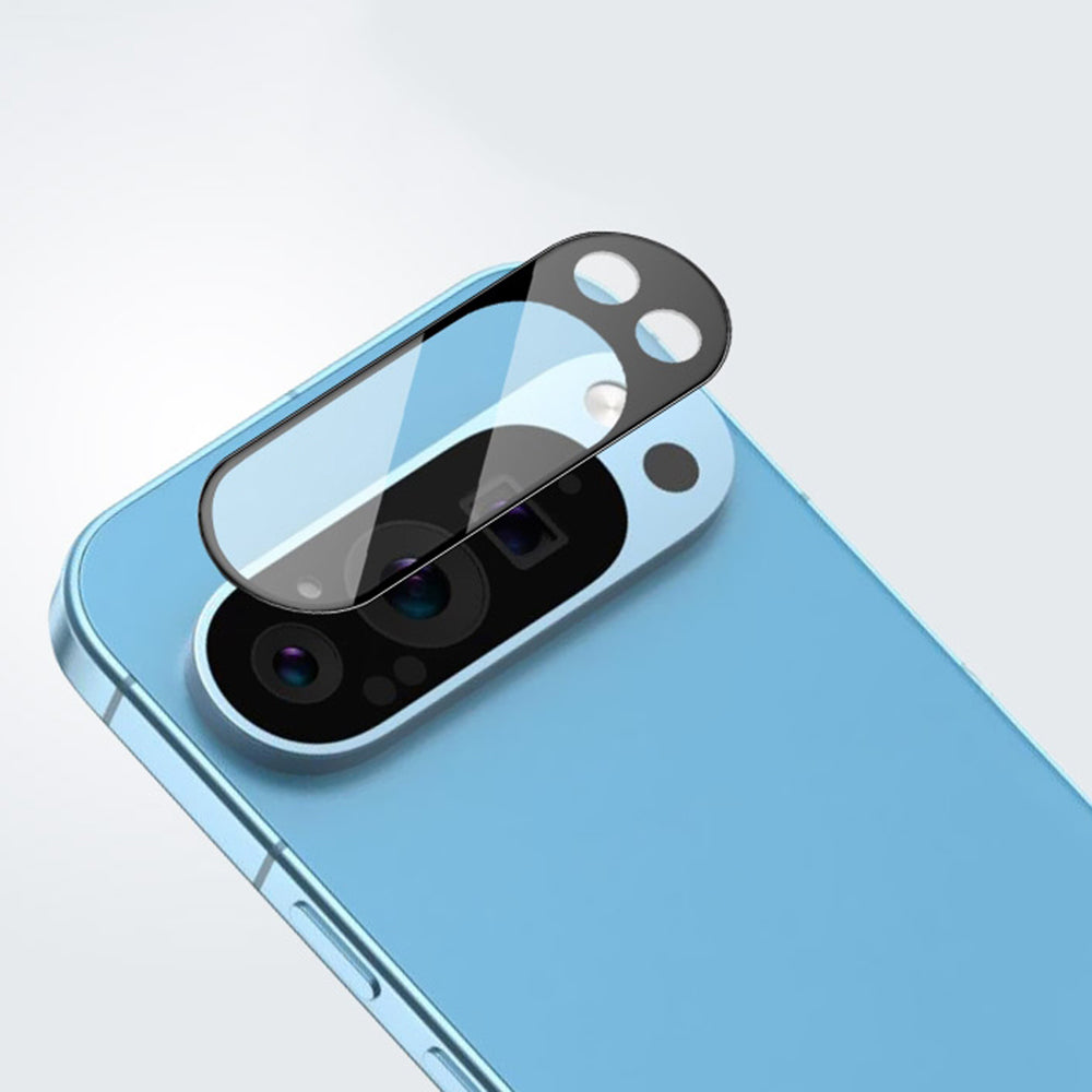 Pellicola protettiva per fotocamera posteriore Techsuit per Google Pixel 9 Pro XL, vetro temperato, nero