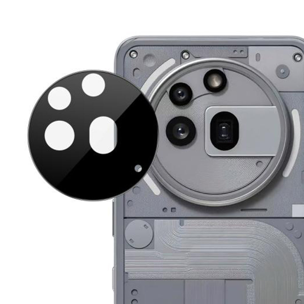 Pellicola protettiva per fotocamera posteriore Techsuit per Nothing Phone (3a) Pro, vetro temperato, nero