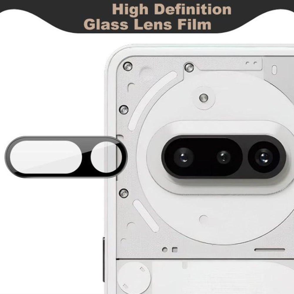Pellicola protettiva per fotocamera posteriore Techsuit per Nothing Phone (3a), vetro temperato, nero