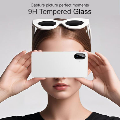 Pellicola protettiva per fotocamera posteriore Techsuit per Samsung Galaxy A07 4G A075, vetro temperato, nero