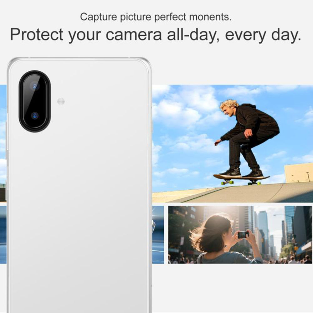 Pellicola protettiva per fotocamera posteriore Techsuit per Samsung Galaxy A07 4G A075, vetro temperato, nero