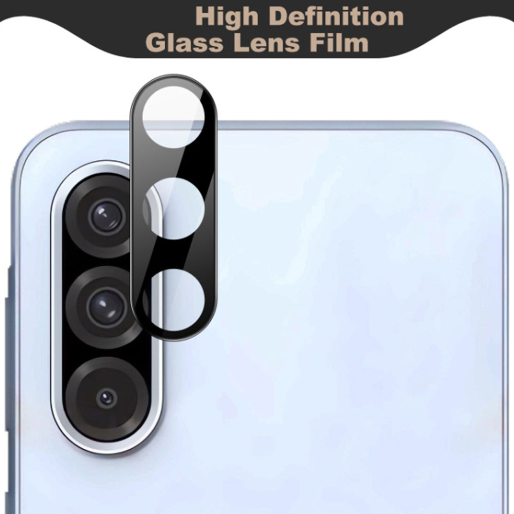 Pellicola protettiva per fotocamera posteriore Techsuit per Samsung Galaxy A36 A366, vetro temperato, nero