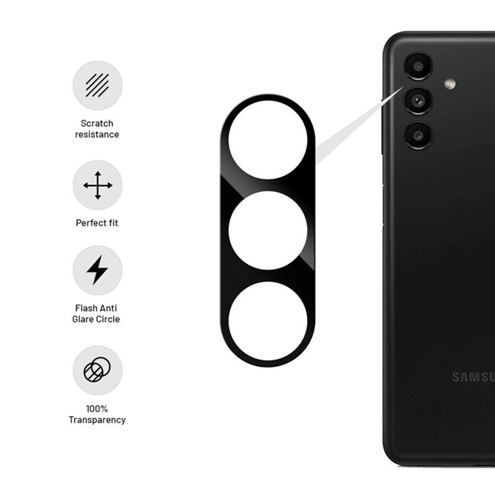 Techsuit Rear Camera Protective Film for Samsung Galaxy S24 S921, Tempered Glass, Black