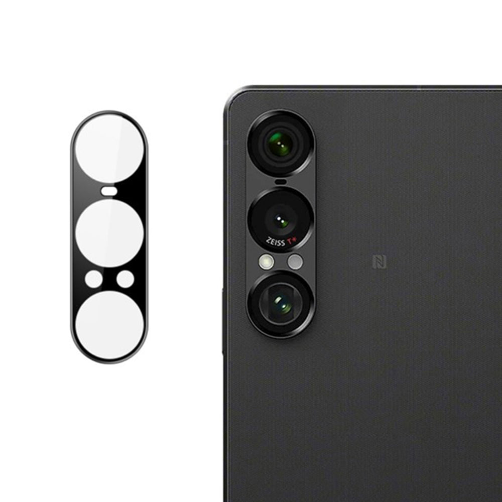 Pellicola protettiva per fotocamera posteriore Techsuit per Sony Xperia 1 VII, vetro temperato, nero