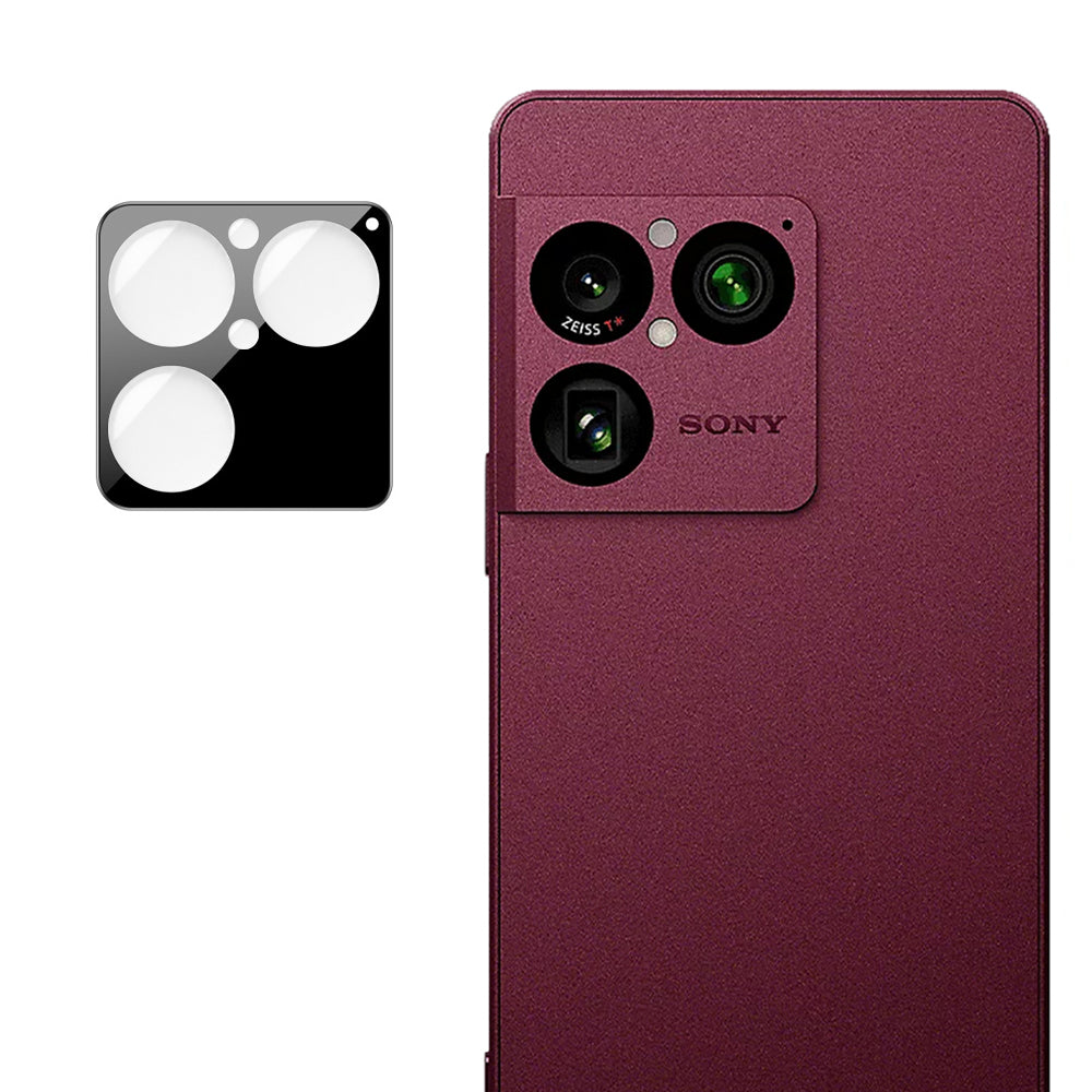 Pellicola protettiva per fotocamera posteriore Techsuit per Sony Xperia 1 VIII, vetro temperato, nera