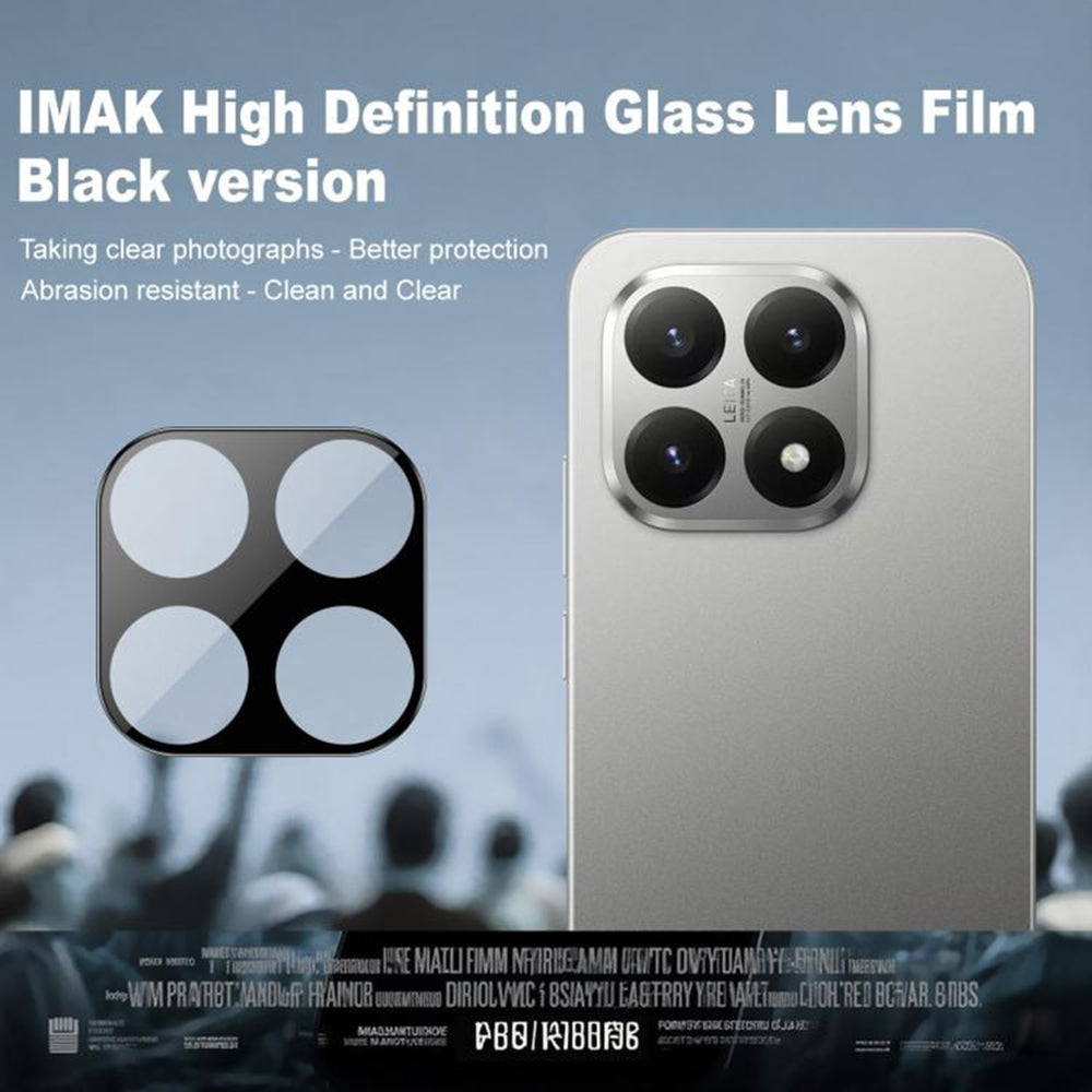 Pellicola protettiva per fotocamera posteriore Techsuit per Xiaomi 15T Pro, vetro temperato, nero