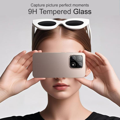 Pellicola protettiva per fotocamera posteriore Techsuit per Xiaomi 15T, vetro temperato, nero