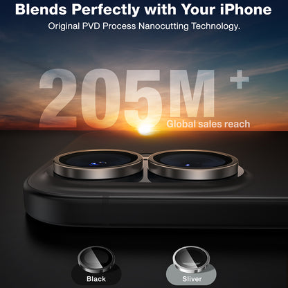 Pellicola Protettiva Posteriore Torras Lensguard per Apple iPhone 16 Plus / 16, Vetro Temperato, Grigio Metallico