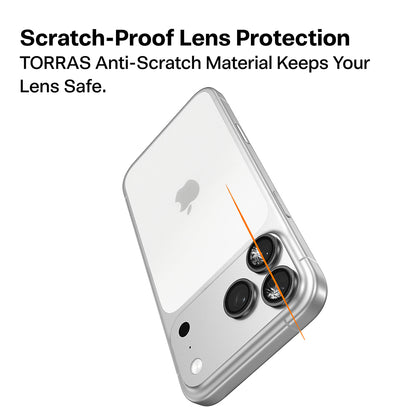Pellicola protettiva per fotocamera posteriore Torras Lensguard per Apple iPhone 17 Pro Max / 17 Pro, vetro temperato, blu