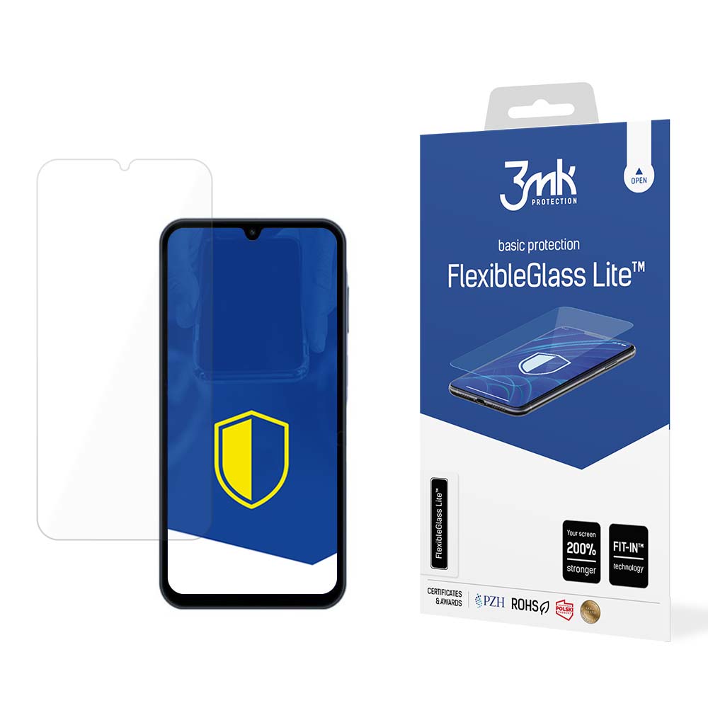 Pellicola protettiva per schermo 3MK FlexibleGlass Lite per Samsung Galaxy A15 5G A156 / A15 A155 / A25 A256, Vetro Flessibile, Full Glue