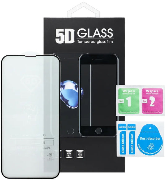 OEM Screen Protector for Motorola Edge 60 Fusion / Edge 60, Tempered Glass, Full Glue, 5D, Black
