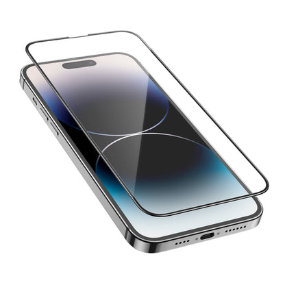 Pellicola Protettiva Schermo HOCO G16 per Apple iPhone 14 Pro, Vetro Temperato, Full Glue, 5D, Nera