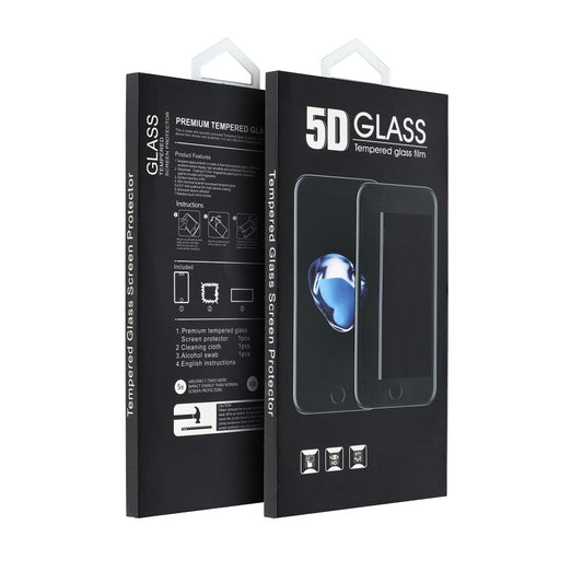 Pellicola protettiva per schermo OEM per Samsung Galaxy A07 4G A075, Vetro temperato, Full Glue, 5D, Nero