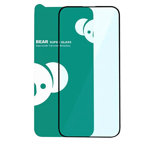 Pellicola Protettiva Schermo Bear Super Hard per Apple iPhone 17, Vetro Temperato, Full Glue, 3D, Nero