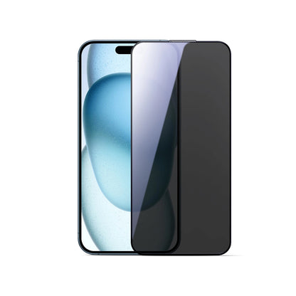 Joyroom JR-MLG0280 Privacy Screen Protector for Apple iPhone 16 / 15, Tempered Glass, Full Glue, 2.5D