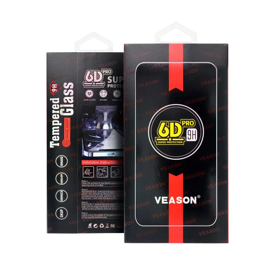 Pellicola protettiva per schermo Veason PRO per Samsung Galaxy A56 A566 / A36 A366, Vetro temperato, Full Glue, 6D, Nero