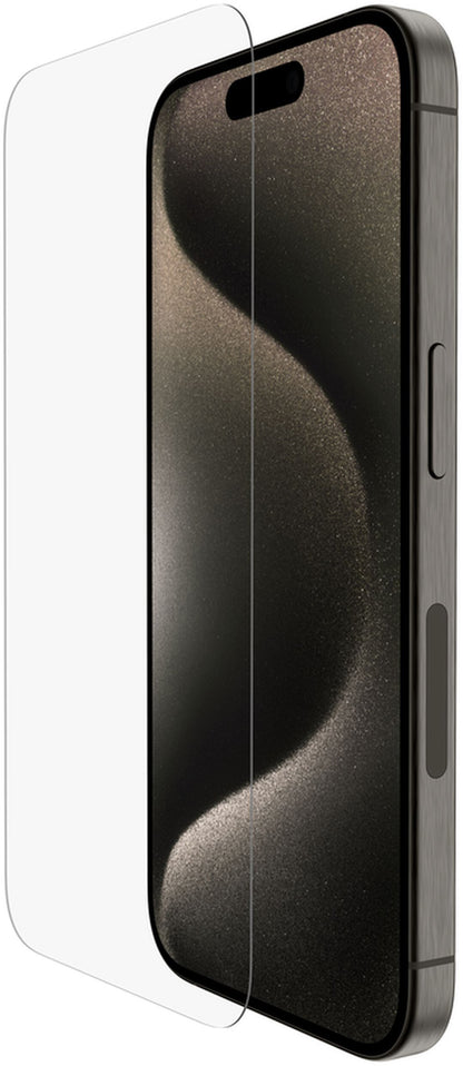 Pellicola protettiva per schermo Belkin ScreenForce TemperedGlass per Apple iPhone 15 Pro, Vetro temperato, Full Glue OVA137zz