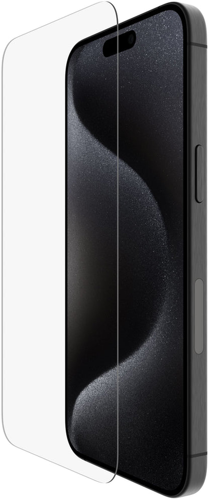 Belkin ScreenForce UltraGlass 2 Screen Protector for Apple iPhone 15 Pro Max, Tempered Glass, Full Glue OVA134zz