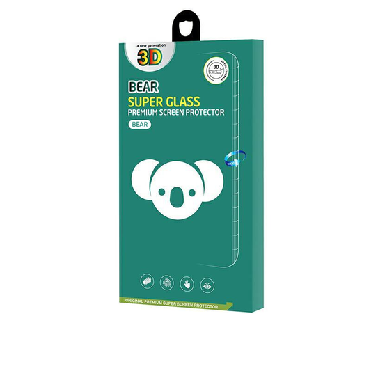 Pellicola Protettiva Schermo Bear Super Hard per Apple iPhone 18 Pro / 17 Pro / 17 / 16 Pro, Vetro Temperato, Full Glue, 3D, Nero
