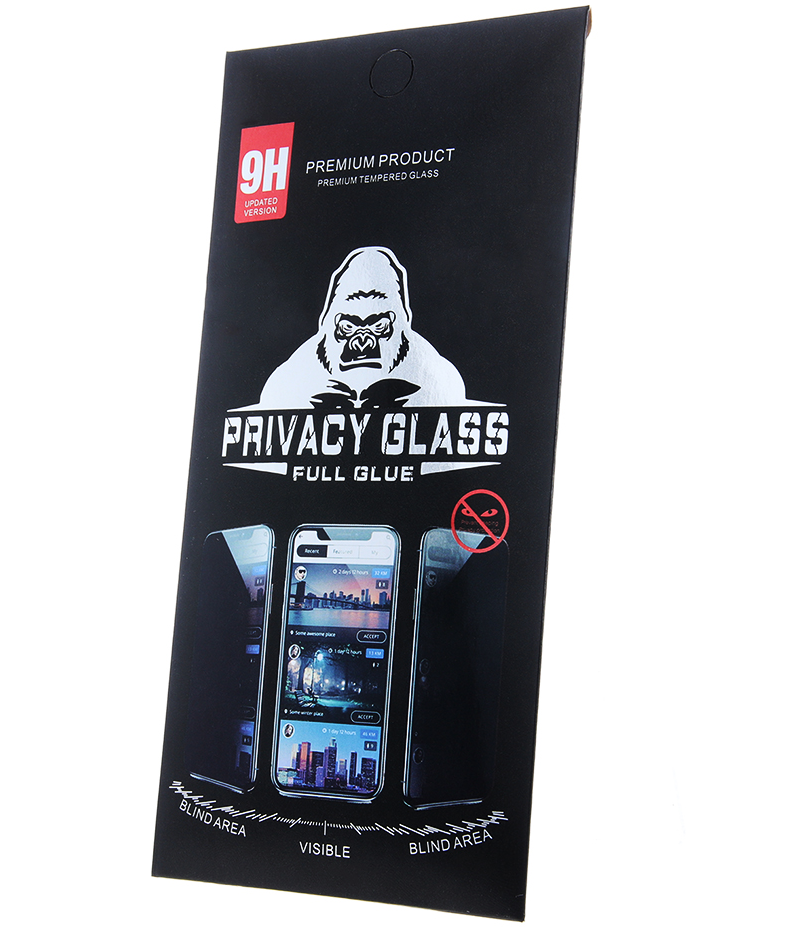 Pellicola protettiva per schermo Privacy OEM Glass per Apple iPhone 18 Pro Max, Vetro Temperato, Full Glue