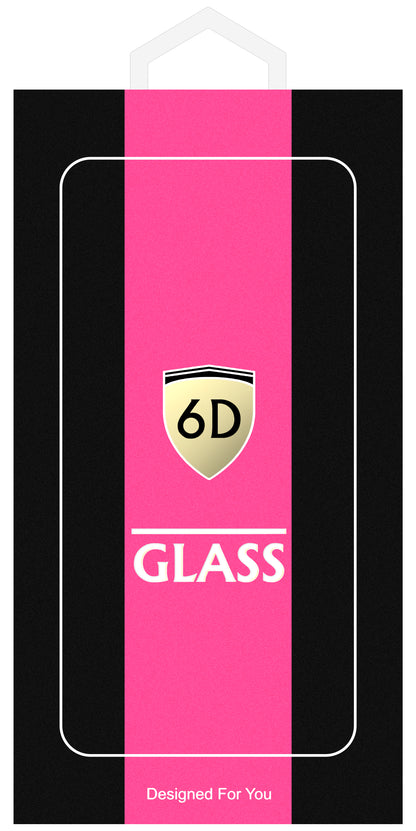 Pellicola protettiva per schermo OEM per Samsung Galaxy A55 5G A556, Vetro temperato, Full Glue, 6D, Nero