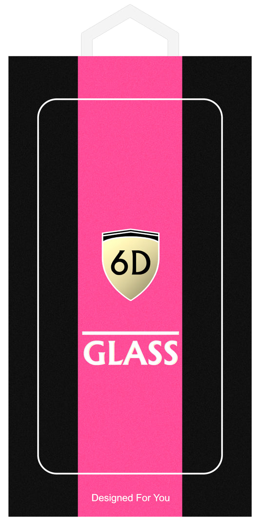Pellicola protettiva per schermo OEM per Samsung Galaxy A55 5G A556, Vetro temperato, Full Glue, 6D, Nero