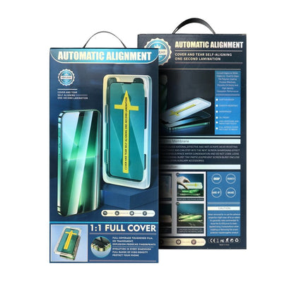 Pellicola protettiva schermo OEM allineamento automatico per Apple iPhone 14 Pro Max, vetro temperato, adesivo completo, 5D, nero