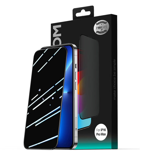 Joyroom JR-MLG0280 Privacy Screen Protector for Apple iPhone 16 / 15, Tempered Glass, Full Glue, 2.5D