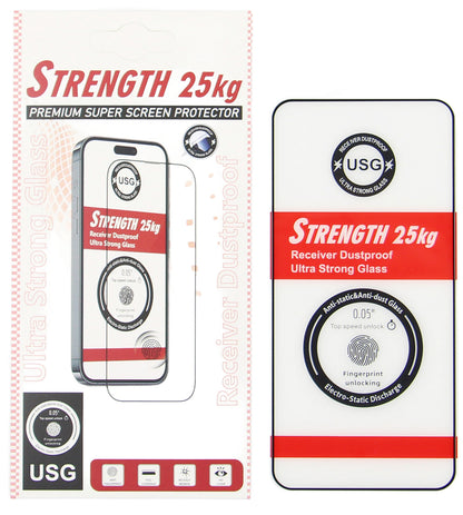 Pellicola protettiva per schermo OEM Ultra Strong 25KG per Samsung Galaxy S25 S931, Vetro temperato, Full Glue, 2.5D, Nero
