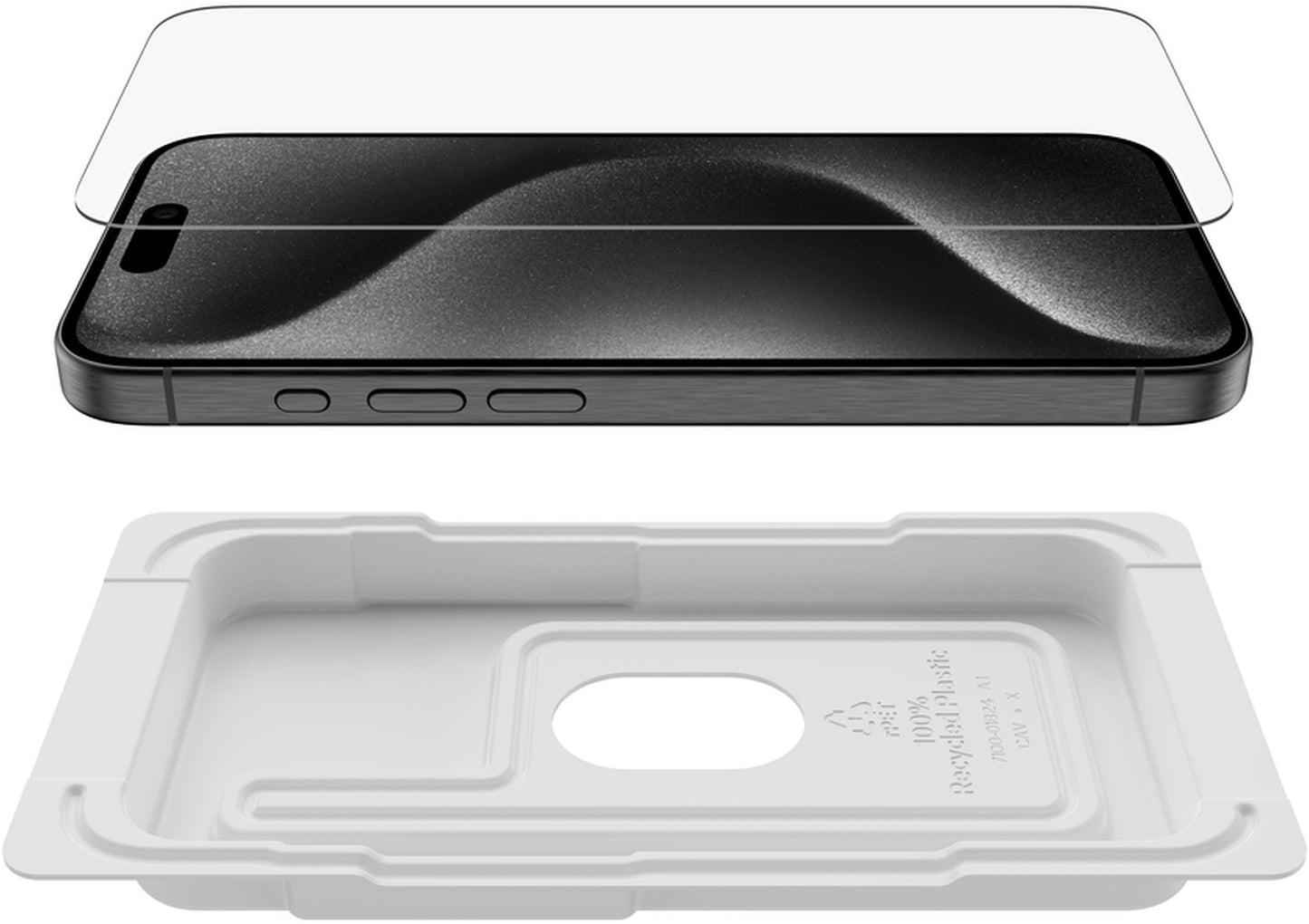 Pellicola protettiva per schermo Belkin ScreenForce TemperedGlass per Apple iPhone 15 Pro, Vetro temperato, Full Glue OVA137zz