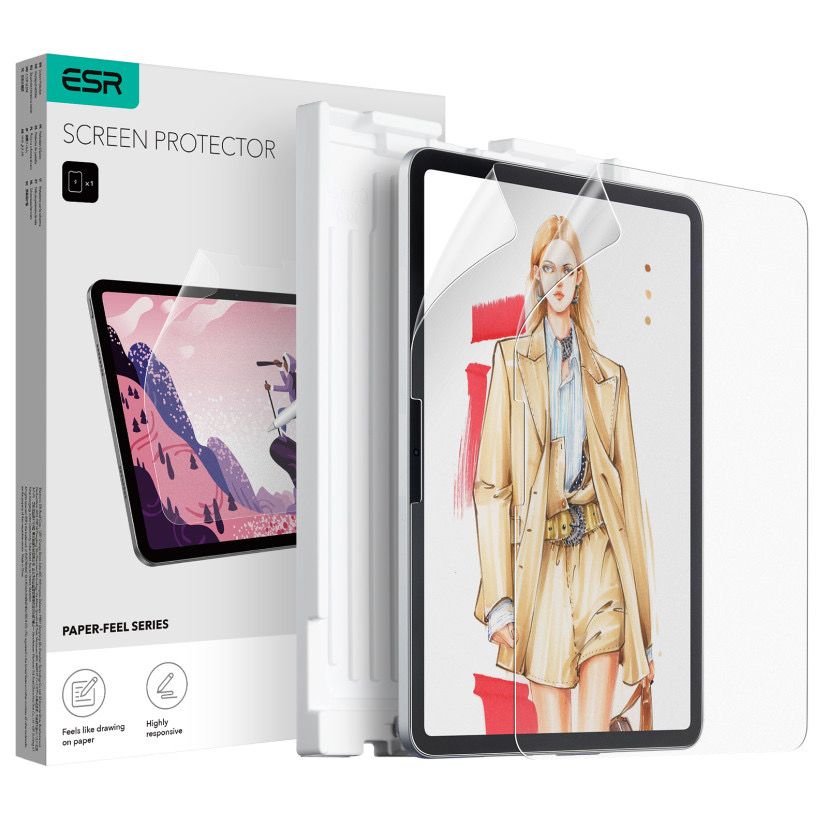 Pellicola protettiva per schermo opaca ESR Paper Feel per Apple iPad Pro 11 (2025) / iPad Pro 11 (2024), plastica, set da 2 pezzi