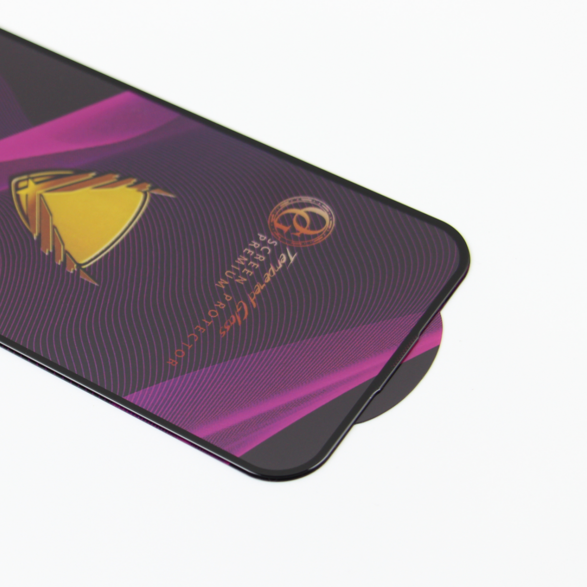 Pellicola protettiva per schermo OG Premium per Apple iPhone 14 Pro Max, Vetro temperato, Full Glue, Set da 10 pezzi, Nero