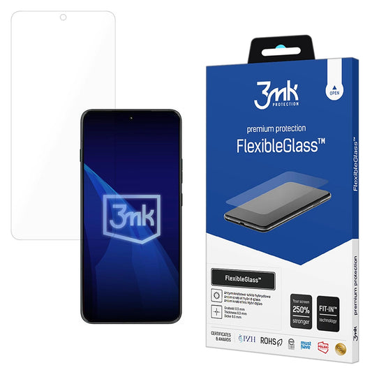 Pellicola protettiva per schermo 3MK FlexibleGlass per Motorola Edge 70 Max, Vetro Flessibile, Full Glue