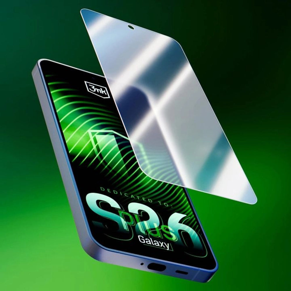 Pellicola protettiva schermo 3MK FlexibleGlass per Samsung Galaxy S26 Plus S947, Vetro Flessibile, Full Glue, Trasparente