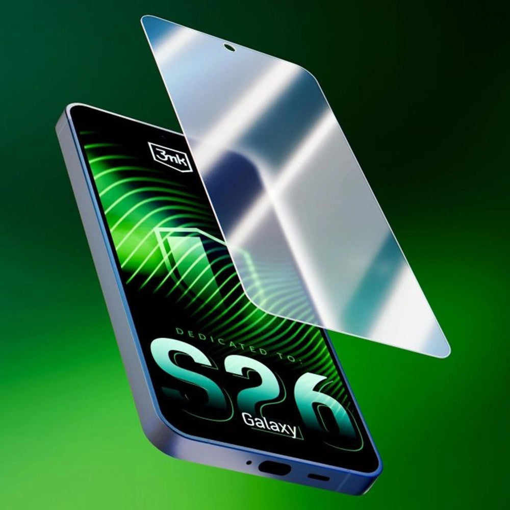 Pellicola Protettiva Schermo 3MK FlexibleGlass per Samsung Galaxy S26 S942, Vetro Flessibile, Full Glue, Trasparente