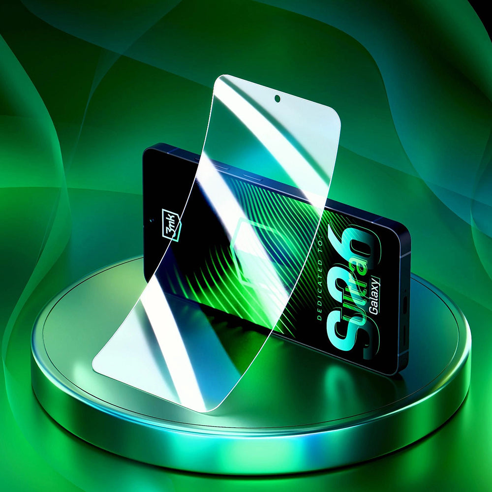 Pellicola Protettiva Schermo 3MK FlexibleGlass per Samsung Galaxy S26 Ultra S948, Vetro Flessibile, Full Glue
