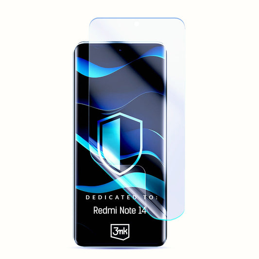 Pellicola protettiva per schermo 3MK FlexibleGlass per Xiaomi Redmi Note 14 4G (Standard), Vetro Flessibile, Colla Totale