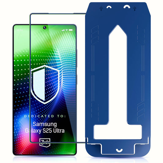 Pellicola protettiva per schermo 3MK Hardy Ultra per Samsung Galaxy S25 Ultra S938, Vetro temperato, Full Glue, Nero