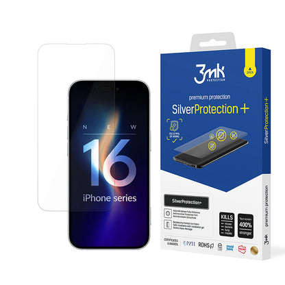 Pellicola protettiva per schermo 3MK Silver Protect+ per Apple iPhone 16, Plastica