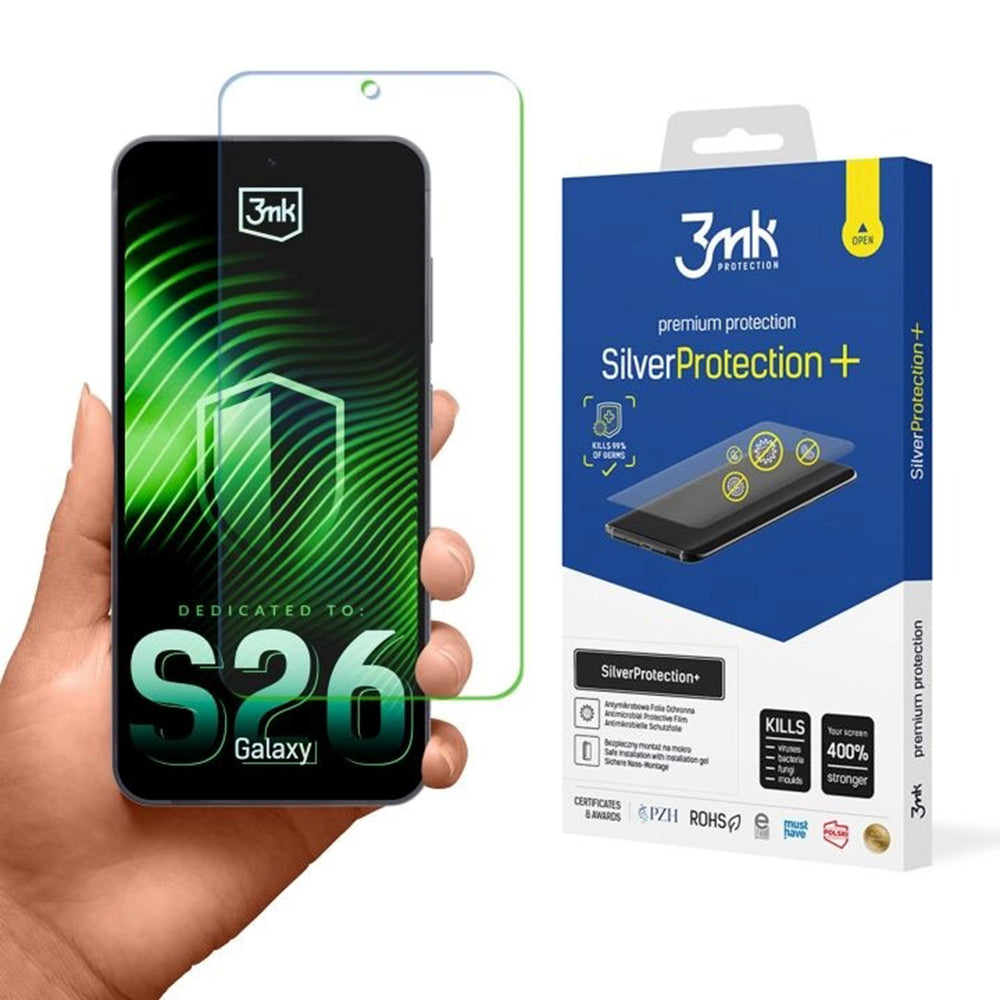 3MK Silver Protect+ Screen Protector for Samsung Galaxy S26, Plastic