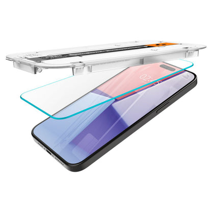 Pellicola Protettiva Schermo Spigen GlastR EZ FIT per Apple iPhone 15 Pro Max, Vetro Temperato, Full Glue, Set 2 pezzi AGL06872