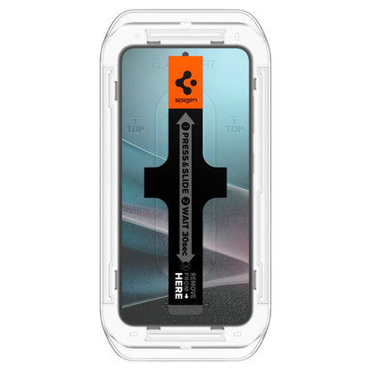 Pellicola protettiva per schermo Privacy Spigen GlastR EZ FIT HD per Samsung Galaxy S25 S931 / S24 S921, Vetro temperato, Colla completa, Set 2 pezzi