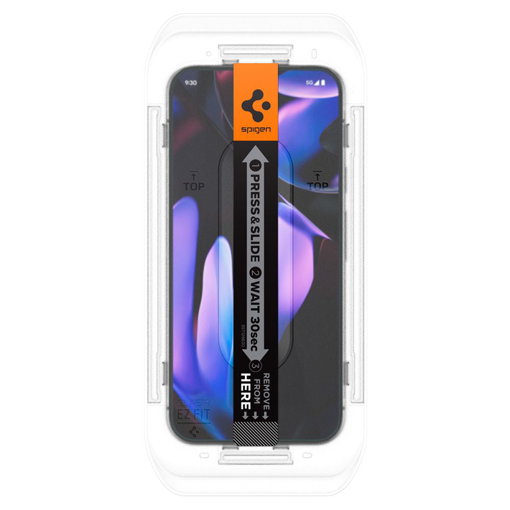 Pellicola protettiva per schermo Privacy Spigen GlastR EZ FIT per Google Pixel 9 Pro XL, Vetro temperato, Full Glue, Set 2 pezzi AGL09313
