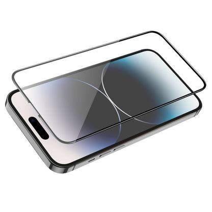 Pellicola Protettiva Schermo HOCO G16 per Apple iPhone 14 Pro, Vetro Temperato, Full Glue, 5D, Nera