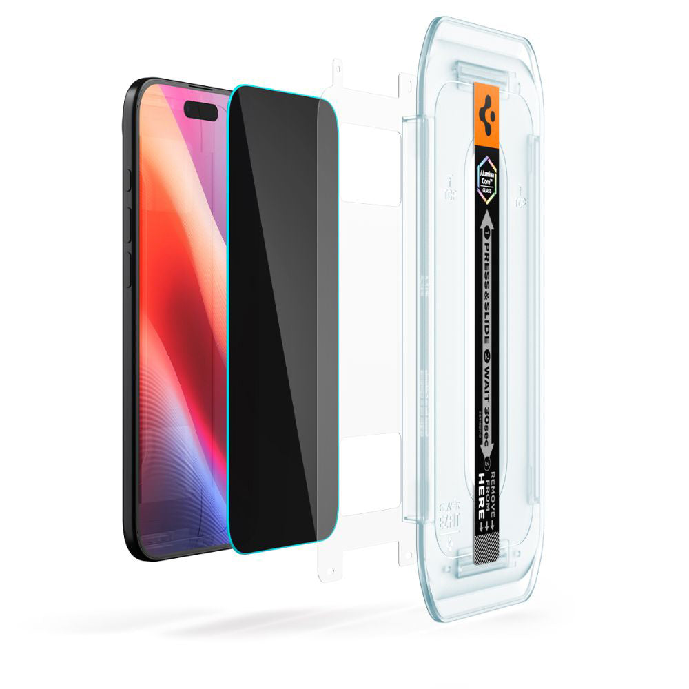 Pellicola Protettiva Privacy Spigen GlastR EZ FIT per Apple iPhone 17 Air, Vetro Temperato, Full Glue, Set 2 pezzi