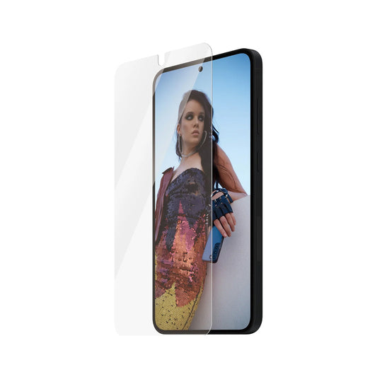 Pellicola protettiva per schermo PanzerGlass Safe. Ultra-Wide Fit EasyAligner per Samsung Galaxy S25+ S936, Vetro Temperato, Full Glue, Ricondizionata